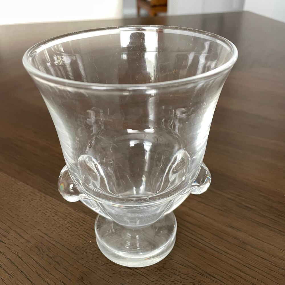 Vintage Steuben Crystal Scroll Vase 7964 Signed George Thompson Mid Century